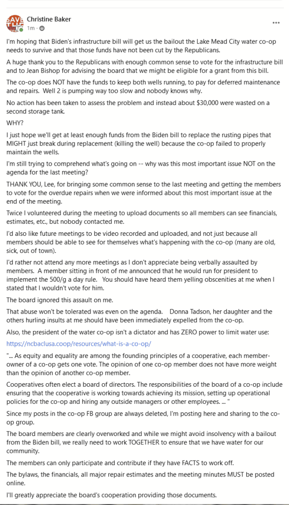 11/6/21 questions and request for documents to co-op FB group